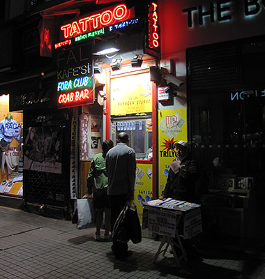 Lottery ticket seller's stand, Beyoglu, Istanbul