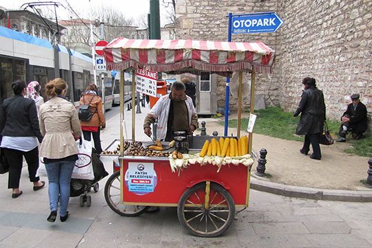 maize and chestnuts, Istanbul