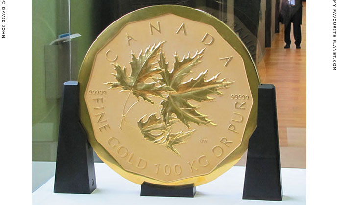 A one million dollar Canadian Big Maple Leaf gold coin at The Cheshire Cat Blog