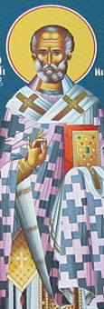 Icon of Agios Nikolaos in Kalambaka, Meteora at The Cheshire Cat Blog