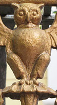 Owl on the gate of Heinrich Schlemann's mansion "Iliou Melathron", now the Numismatic Museum, Athens, Greece at The Cheshire Cat Blog