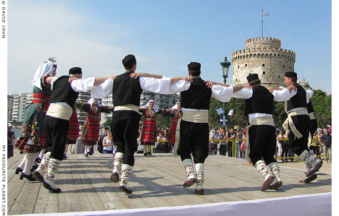 Traditional Greek Macedonian dance, in Thessaloniki, Greece, at The Cheshire Cat Blog