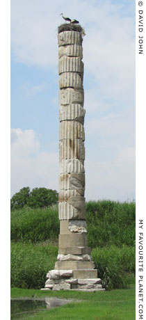 The last standing column of the Great Temple of Artemis in Ephesus, Selcuk, Turkey