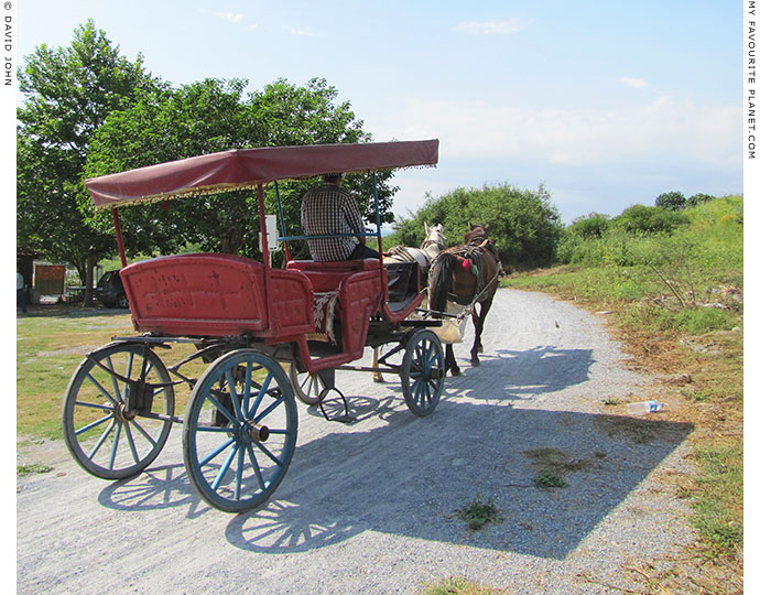 A horse-drawn carriage leaving Ephesus, Turkey at The Cheshire Cat Blog