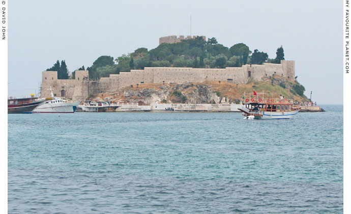 The Genoese fortress on Guvercin Ada (Dove Island), Kusadasi, Turkey at The Cheshire Cat Blog
