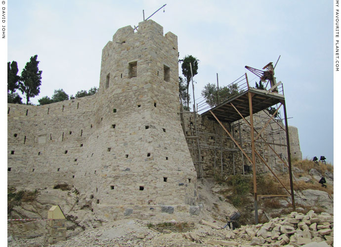 Renovation of the Genoese fortress on Güvercin Ada (Pigeon Island), Kusadasi, Turkey at The Cheshire Cat Blog