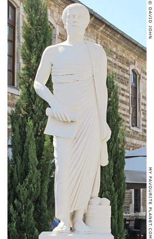 Statue of Aristotle by A. Alexiades outside Polygyros Town Hall