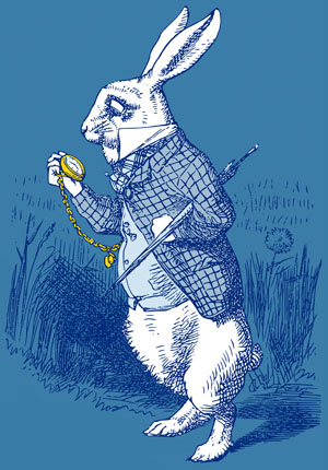 The White Rabbit after Sir John Tenniel at The Mysterious Edwin Drood's Column