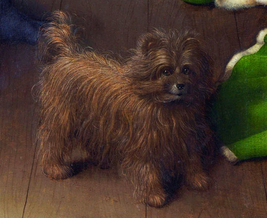 Giovanni Arnolfini's dog at the Mysterious Edwin Drood's Column