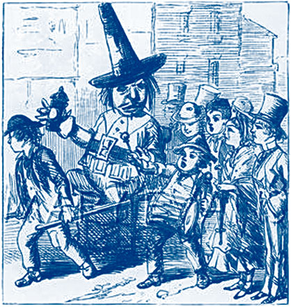 English children celebrate the foiling of the 1605 Gunpowder Plot to blow up the Houses of Parliament at the Mysterious Edwin Drood's Column