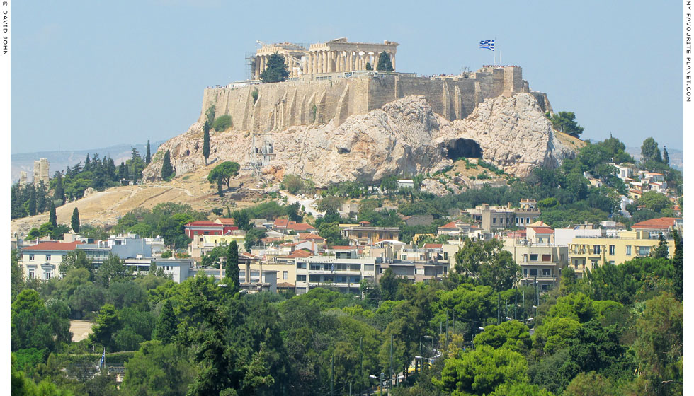 The south and east sides of the Acropolis viewed from the Panathenaic Stadium at My Favourite Planet