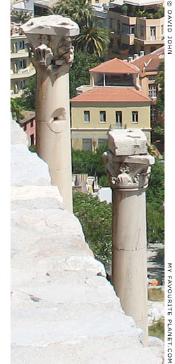 Corinthian columns on the Choragic Monument of Thrasyllos at My Favourite Planet