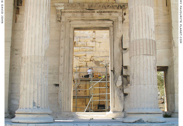 Doorway on the north side of the Erechtheion on the Acropolis, Athens, Greece at My Favourite Planet
