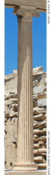 An Ionic column of the east porch of the Erechtheion, Acropolis, Athens, Greece at My Favourite Planet
