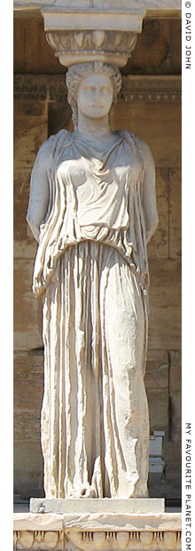 A Caryatid of the Erechtheion, Athens, Greece at My Favourite Planet