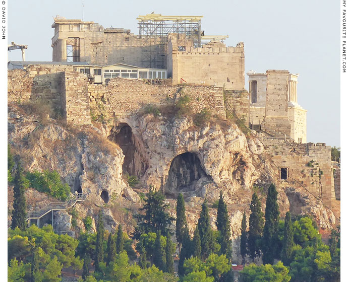 The sacred caves of Pan, Zeus and Apollo below the Acropolis, Athens at My Favourite Planet