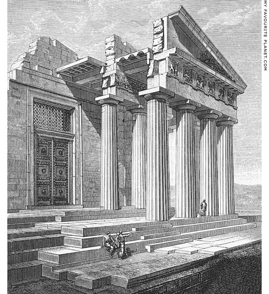 A sectional view of the east end of the Parthenon by George Niemann at My Favourite Planet