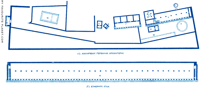 Plan of the Stoa of Eumenes by Friderikos Versakis