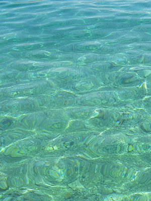 The crystal clear seawater around Kastellorizo, Greece at My Favourite Planet