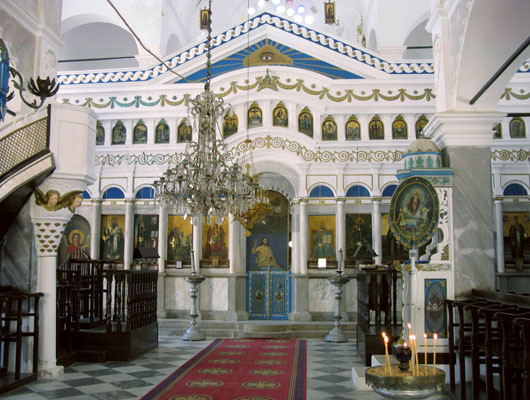 The centre of the iconostasis of Agios Giorgos Tou Pigadiou church, Kastellorizo, Greece at My Favourite Planet