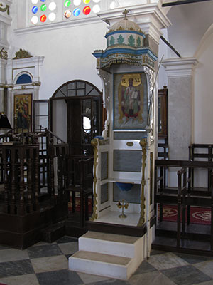 The bishop's throne of Agios Giorgos Tou Pigadiou church, Kastellorizo, Greece at My Favourite Planet
