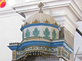 The domed crown of the bishop's throne of Agios Giorgos Tou Pigadiou church, Kastellorizo, Greece at My Favourite Planet