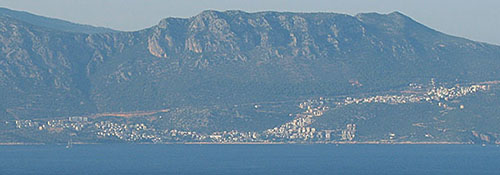 view of Kas from Kastellorizo