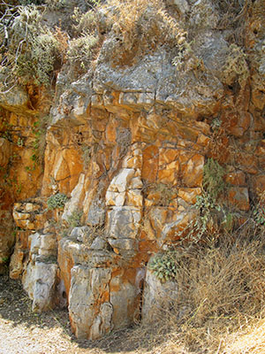 Limestone outcrop near the Lycian tomb, Kastellorizo, Greece at My Favourite Planet