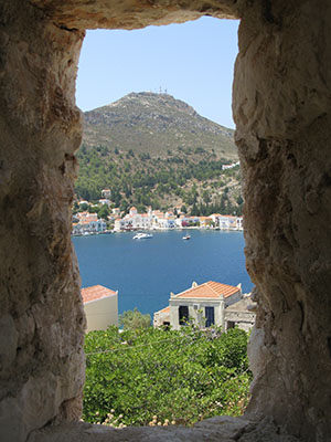 View of Kastellorizo harbour from the Archaeological Museum at My Favourite Planet