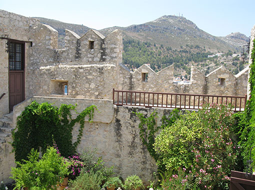 The battlements of the Konaki fortress, Kastellorizo, Greece at My Favourite Planet