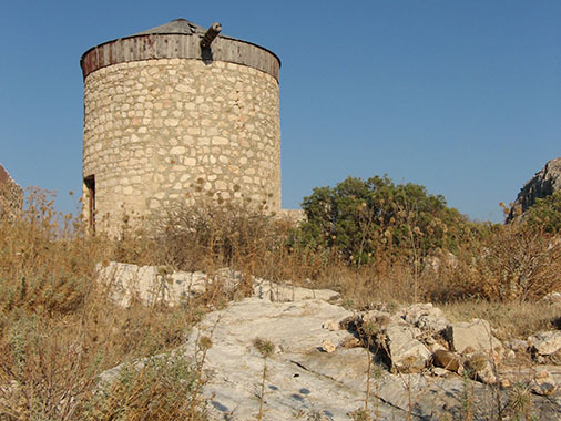 The old windmill near the Knights' Castle, Kastellorizo, Greece at My Favourite Planet