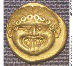 The head of Medusa on a silver hemidrachm coin of Neapolis, Macedonia, Greece at My Favourite Planet The head of Medusa on a silver hemidrachm coin of Neapolis, Macedonia, Greece at My Favourite Planet