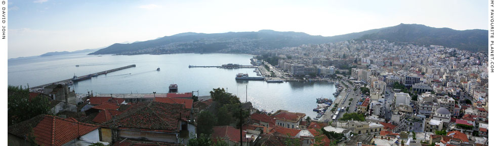 Panoramic view of Kavala's main harbour at My Favourite Planet