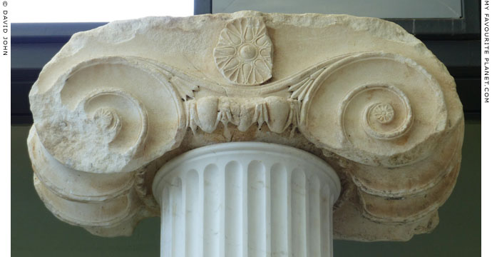 An Ionic capital from the temple of Parthenos of the ancient Neapolis at My Favourite Planet