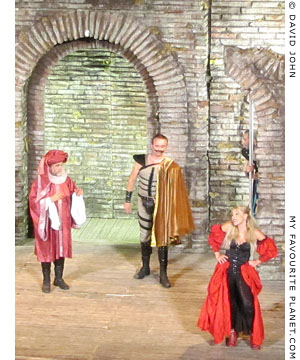 A performance of William Shakespeare's comedy The taming of the shrew at the ancient theatre of Thasos, Macedonia, Greece at My Favourite Planet