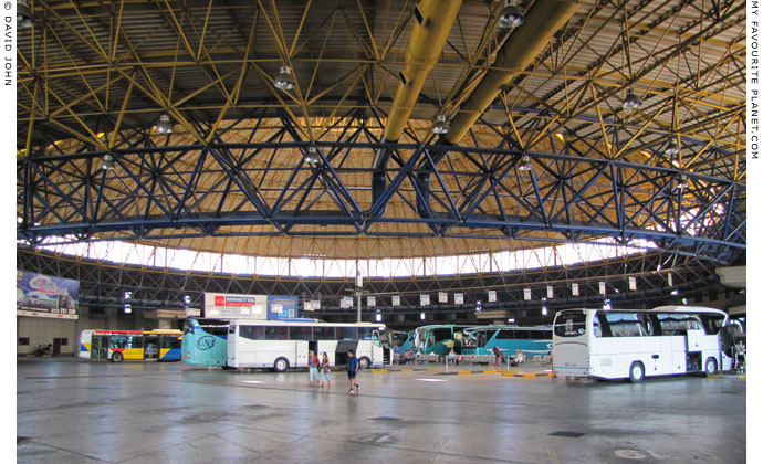 The inside of the main hall of the KTEL Macedonia central inter-city bus station, Thessaloniki, Greece at My Favourite Planet