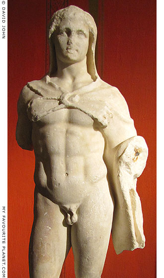 Statuette of the Greek hero Herakles wearing a lion skin at My Favourite Planet Statuette of the Greek hero Herakles wearing a lion skin at My Favourite Planet