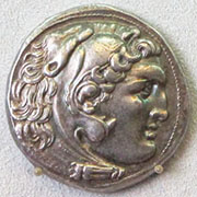 A silver tetradrachm coin of Alexander the Great, Bode Museum, Berlin, Germany at My Favourite Planet A silver tetradrachm coin of Alexander the Great, Bode Museum, Berlin, Germany at My Favourite Planet