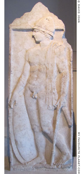 Grave stele with a relief of a soldier from Pella in Istanbul Archaeological Museum at My Favourite Planet