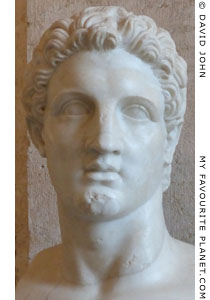 Colossal marble head of Alexander the Great in the Palazzo Nuovo, Capitoline Museums, Rome at My Favourite Planet Colossal marble head of Alexander the Great in the Palazzo Nuovo, Capitoline Museums, Rome at My Favourite Planet