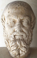Marble head of the ancient Greek historian Herodotus. Marble head of the ancient Greek historian Herodotus.