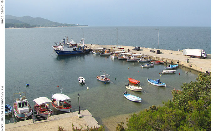 The fishing harbour at the south end of Olympiada beach, Halkidiki, Macedonia, Greece at My Favourite Planet