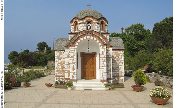 The church of Agios Nikolaos and Agia Anastasia at the fishing harbour of Olympiada, Halkidiki, Macedonia, Greece at My Favourite Planet