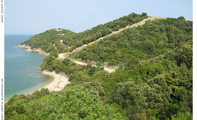 The northwestern side of the Liotopi peninsula, Ancient Stageira, Halkidiki, Macedonia, Greece at My Favourite Planet