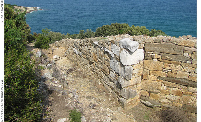 Part of the eastern section of Stageira's long south wall, Halkidiki, Macedonia, Greece at My Favourite Planet