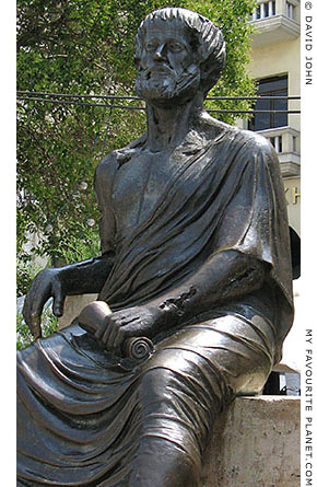 Bronze statue of Aristotle on Aristotle Square, Thessaloniki, Greece