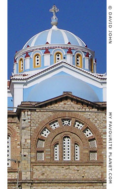 The dome of the Dormition Church, Karlovasi, Samos, Greece at My Favourite Planet
