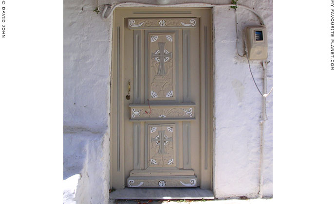 Chapel door, Pythagorio, Samos, Greece at My Favourite Planet