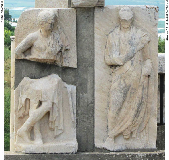 Reliefs of two male figures on the Memmius Monument, Ephesus at My Favourite Planet