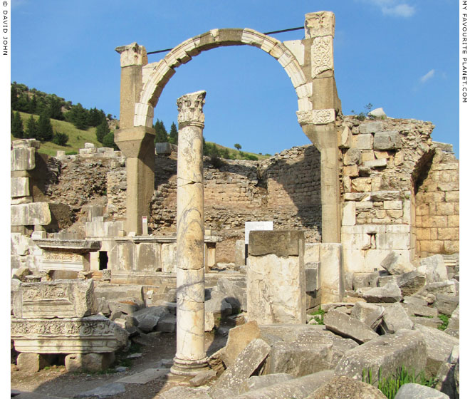 The arch of the Domitian Fountain on Domitian Square, Ephesus at My Favourite Planet